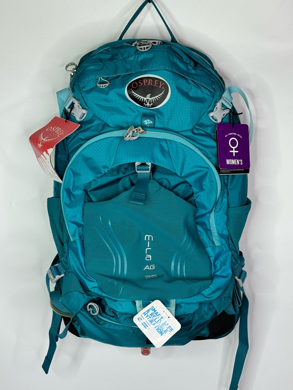 Osprey Mira AG 26 Hydration Hiking Pack Bondi Blue X/XS NWT